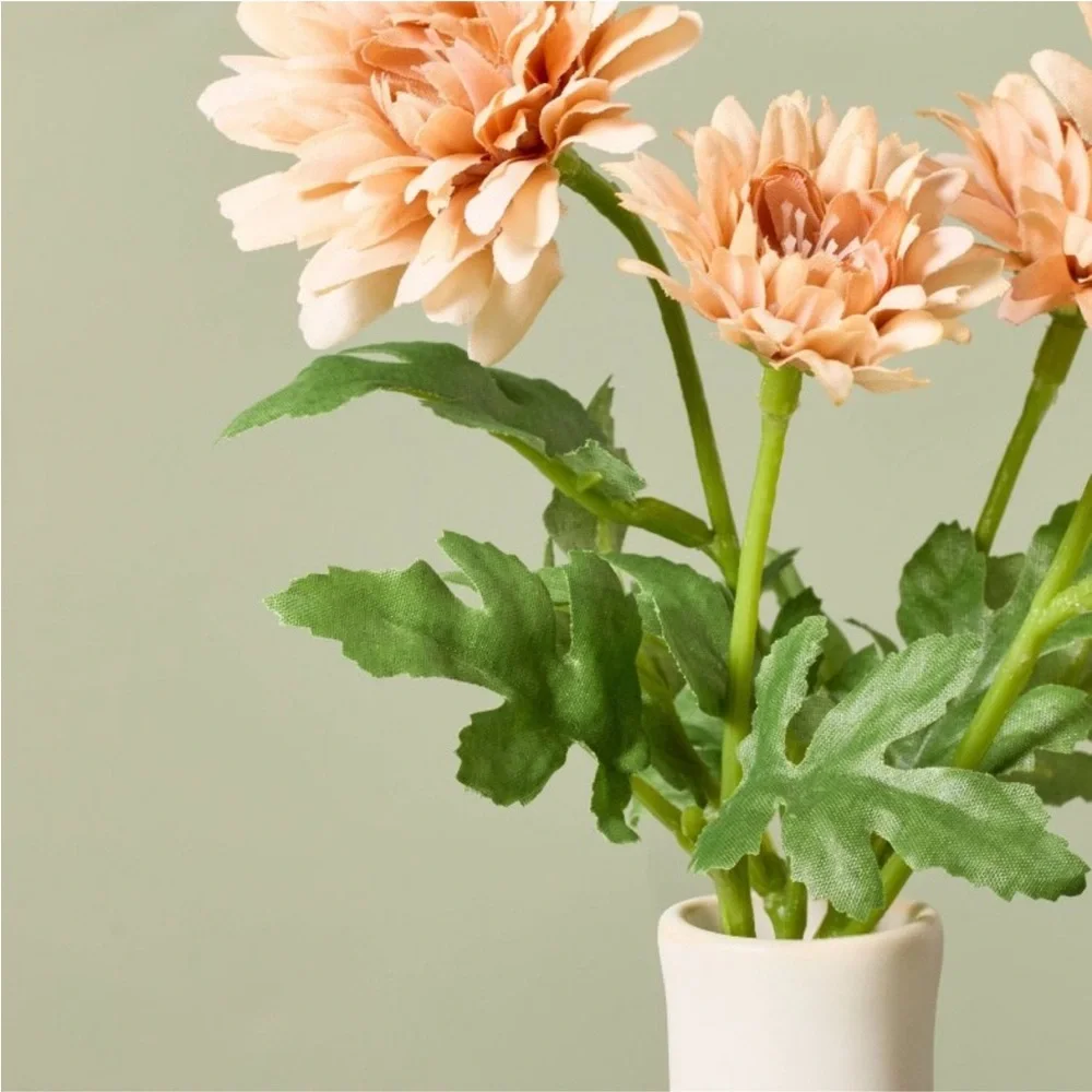 Hearth & Hand 8” Faux Micro Mini Orange Daisy Flower Arrangement